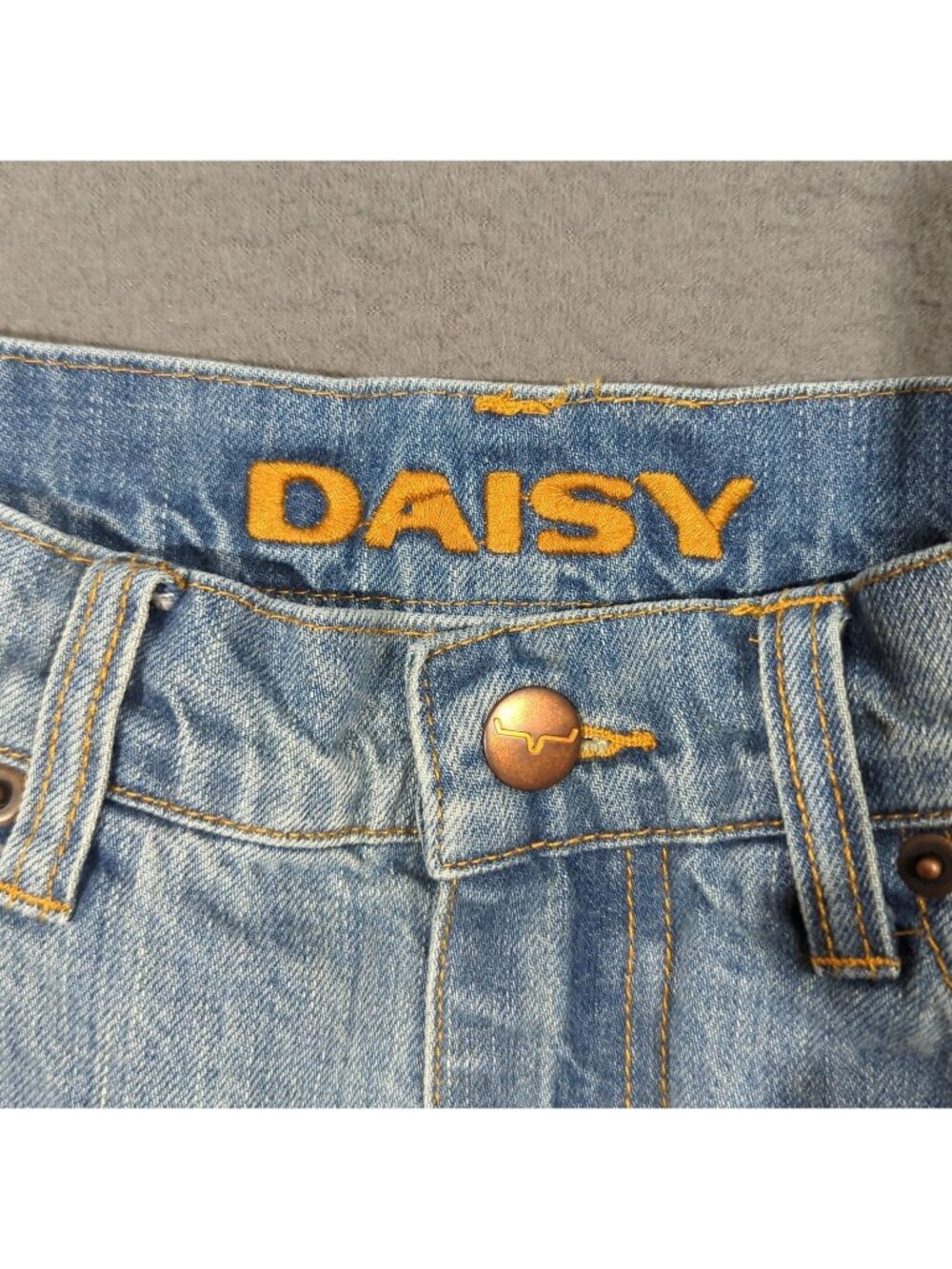 Kimes Ranch Jean Shorts Women's 2 Blue Daisy Distressed Raw Hem Cotton